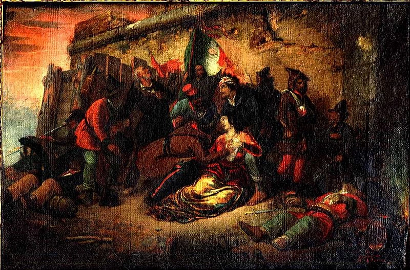 Morte di Colomba Antonietti, patriota, a Roma 1849 - 1890